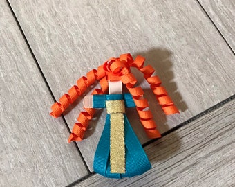 Merida Inspired Princess Ribbon Sculpture Hair Clip