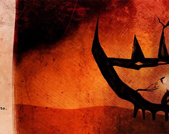 Lámina decorativa, ilustración cálida, ilustración tristeza, decoración pared, cuento, ilustración impresa, ilustración de dolor y consuelo