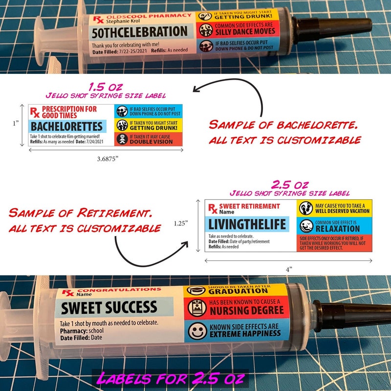 Syring Sticker Syringe Label - Etsy