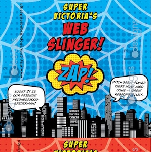 Superhero Silly String Labels • Custom with Name • PRINTABLE