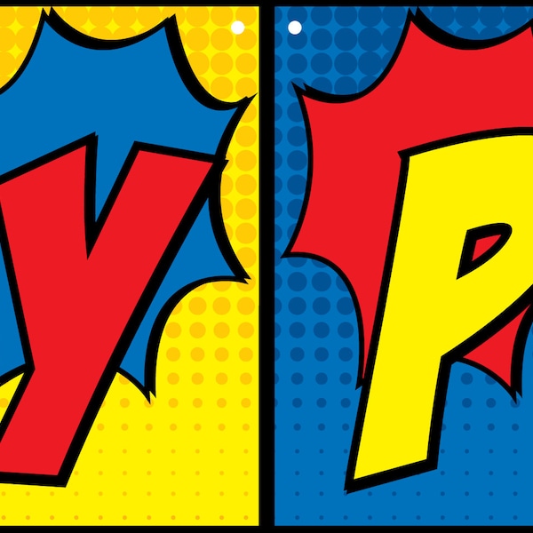 Superhero Banner • Custom Name • Printables