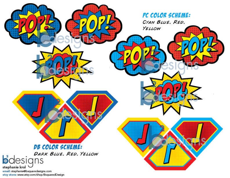 POP Stickers Superhero Symbol Stickers PRINTED Etsy