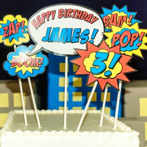 Superhero Cake Topper • PRINTED