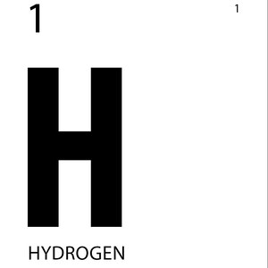 Banner de tabla periódica Tabla periódica completa Blanco y negro DESCARGA INSTANTÁNEA imagen 2