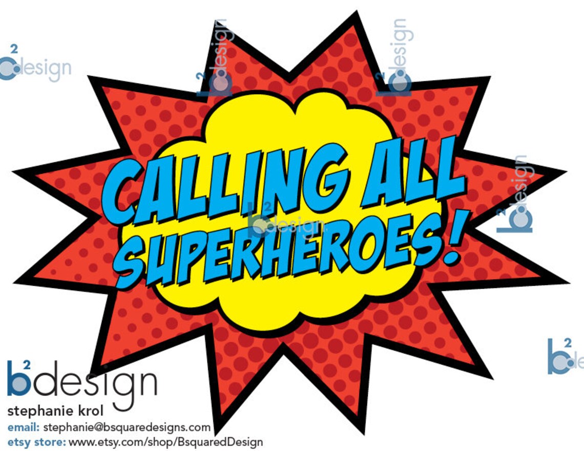 Custom Superhero Signs 8 X 10 Printable - Etsy