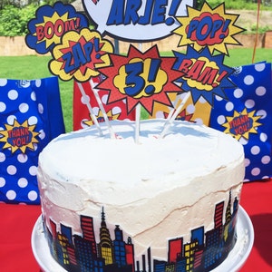 Superhero Cake Topper PRINTABLE - Etsy