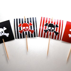 Pirate Cupcake Topper • FLAGS ONLY - Etsy