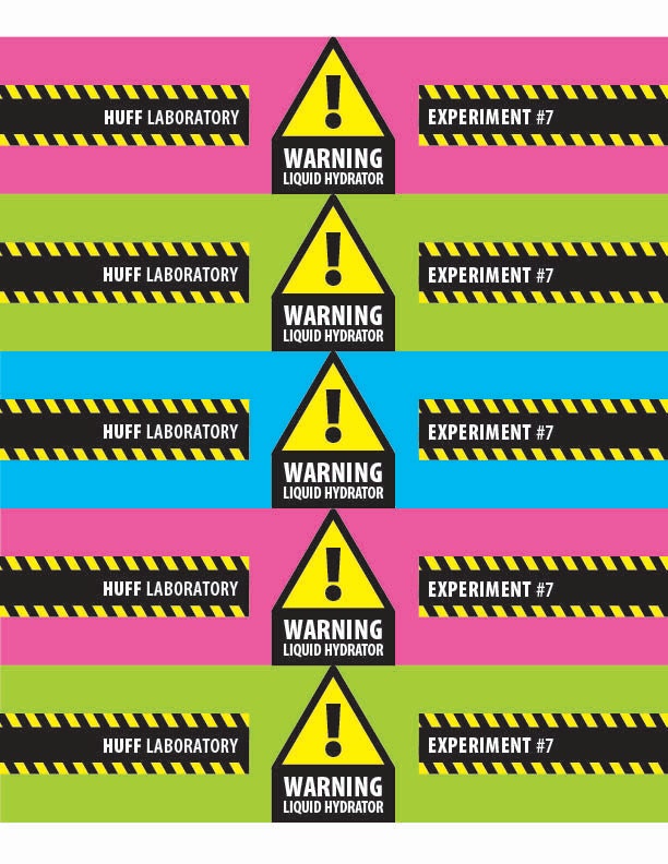 Science Rover Warning Label Science Party • Warning Waterbottle Labels • PRINTED - Etsy