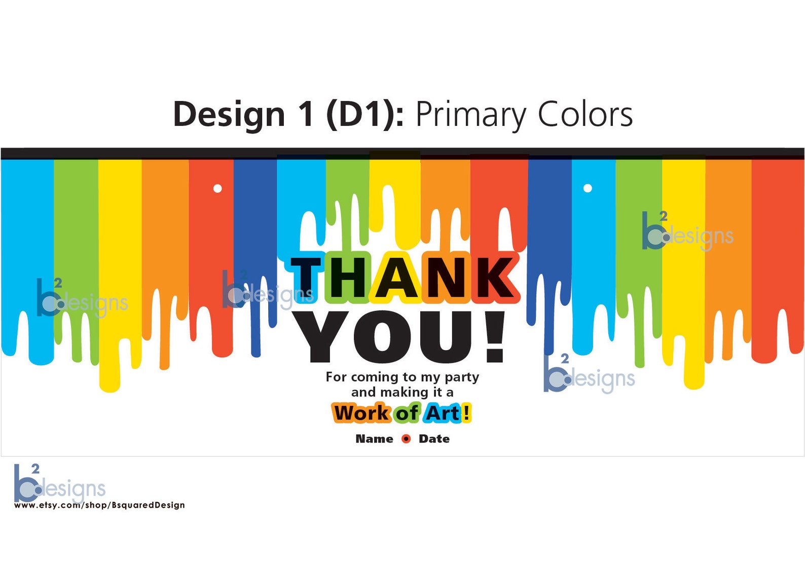 Art Party Paint Bucket Label PRINTABLE PDF Etsy