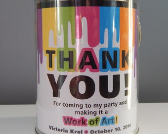 Paint Bucket Label • Art Party • PRINTED