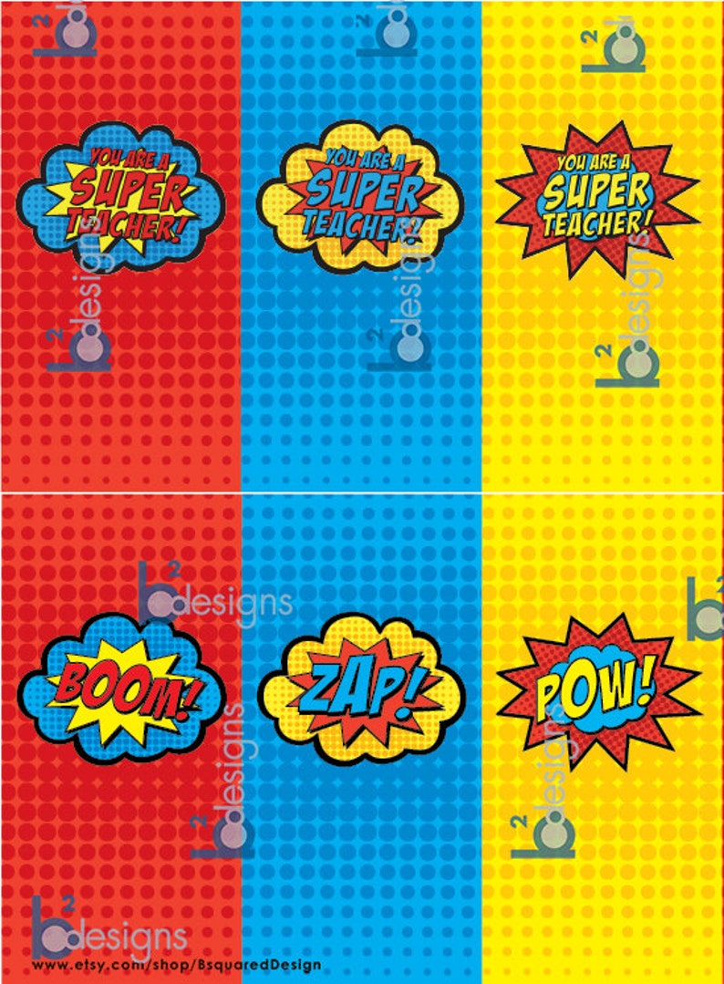 Mini Candybar Wrapper You Are a Super Teacher INSTANT | Etsy