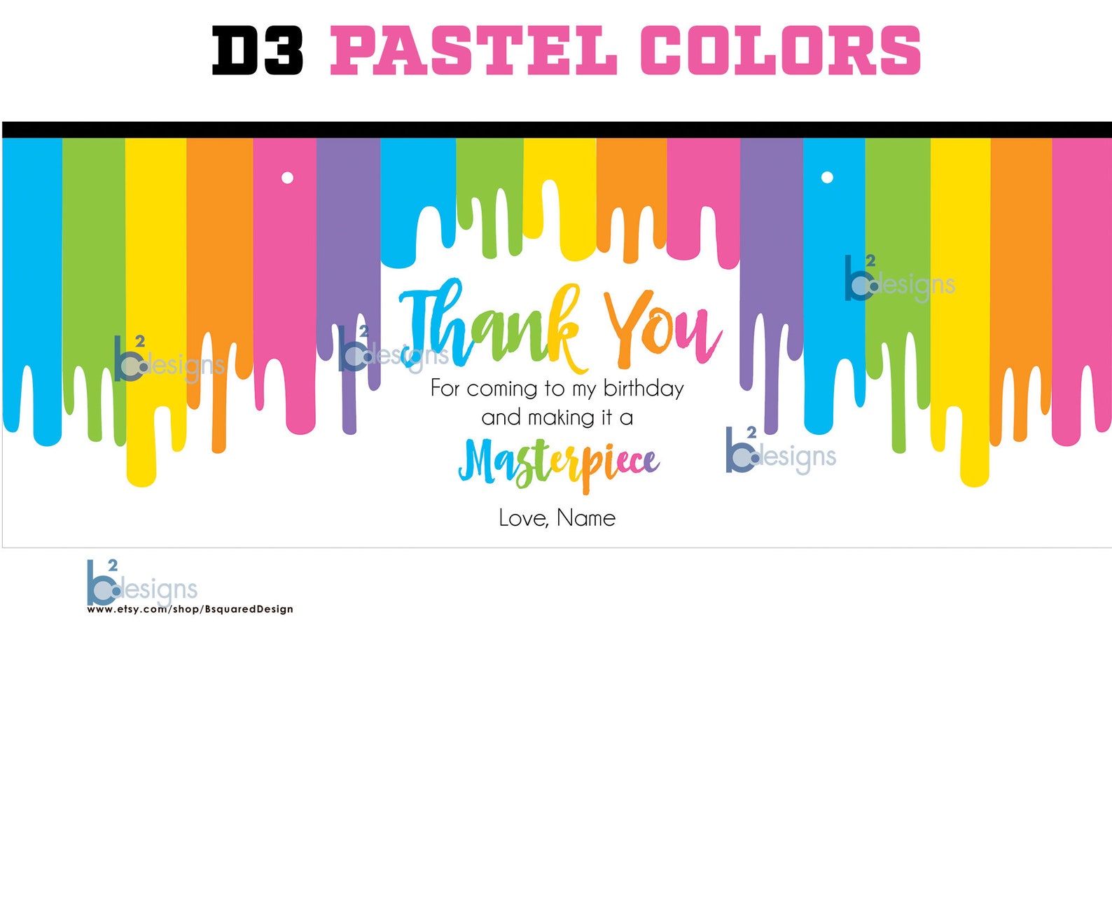 Paint Bucket Label Art Party PRINTED - Etsy