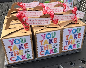 Cupcake Boxes • Single Cupcake Box • Teacher Gift • Sports Gift • Party Favor