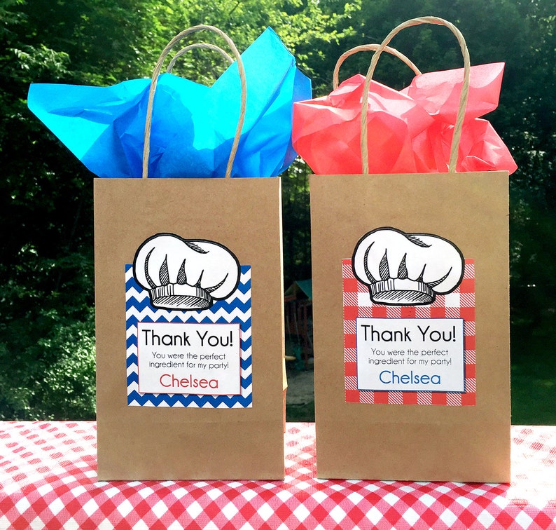 Cooking Gift Bags WITH Labels Gift Bag size 5 1/2 x 3 Etsy