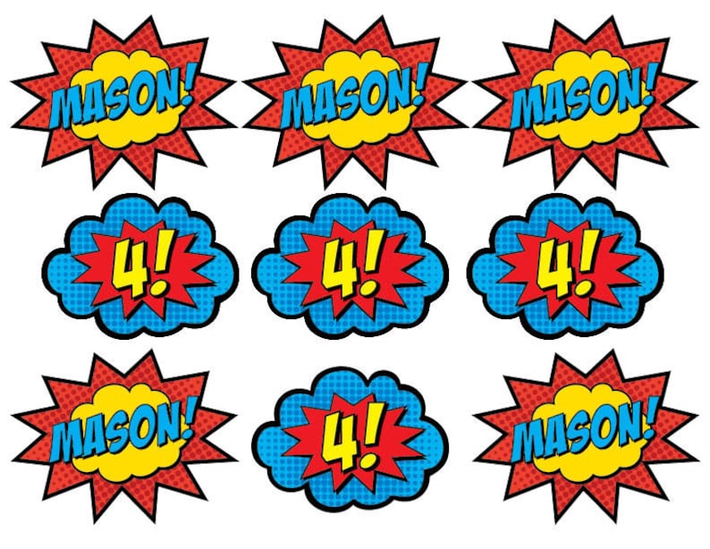 Superhero Cupcake Toppers Blend (PRINTABLE) picture regarding Superhero Cupcake Toppers Printable identify Superhero Cupcake Toppers Combine (PRINTABLE)