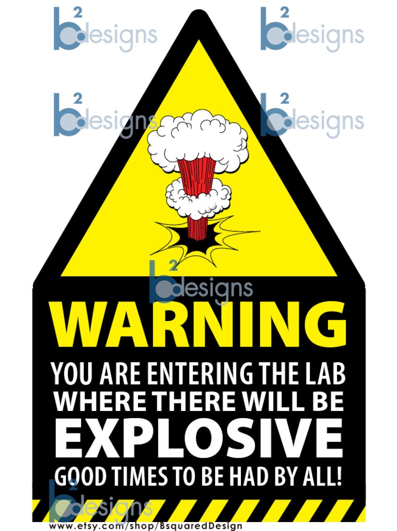 Scientist Warning Welcome Sign • 18 X 24 Inches • INSTANT DOWNLOAD - Etsy