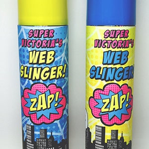 Superhero Silly String Labels  • PRINTED