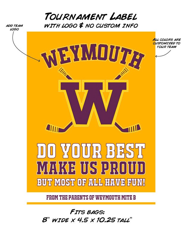 Sports Gift Bags 8 X 10 Endofseason Gift Bag Labels Etsy