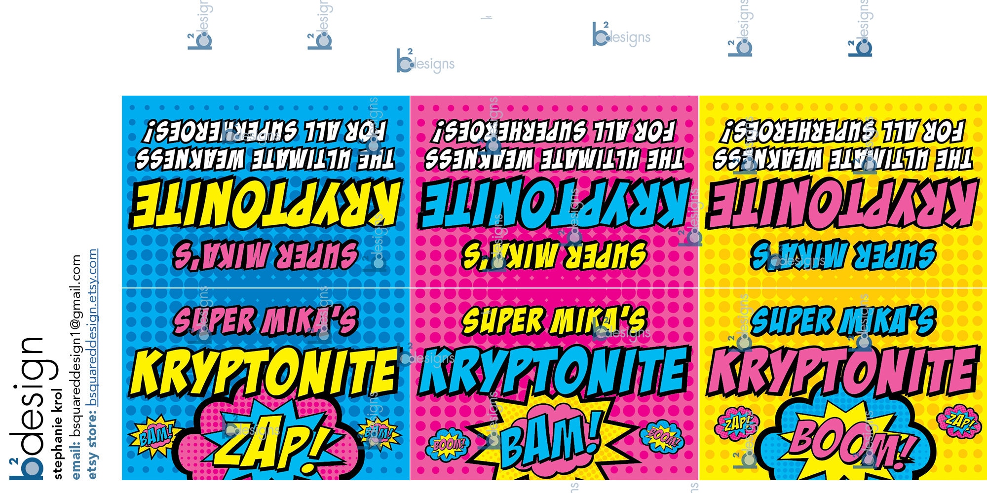 Superhero Kryptonite Candy Labels • Bags and Labels • Printed - Etsy