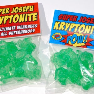 Superhero Kryptonite Candy Labels PRINTABLE