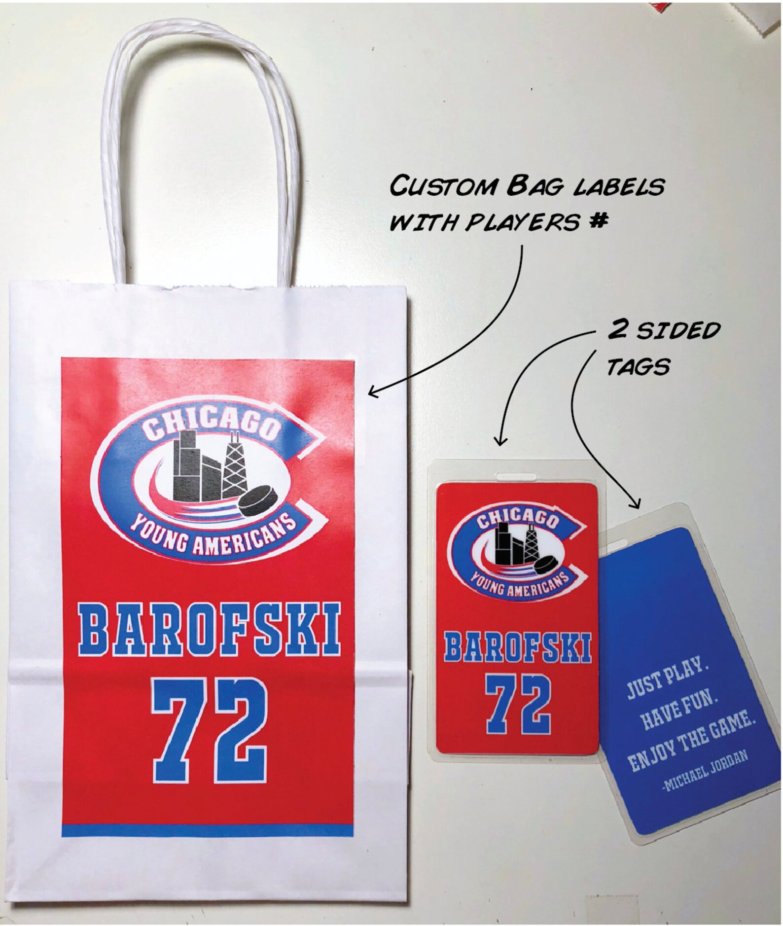 Sports Bag Tags Bag Tags Sports Gifts PRINTED & Etsy