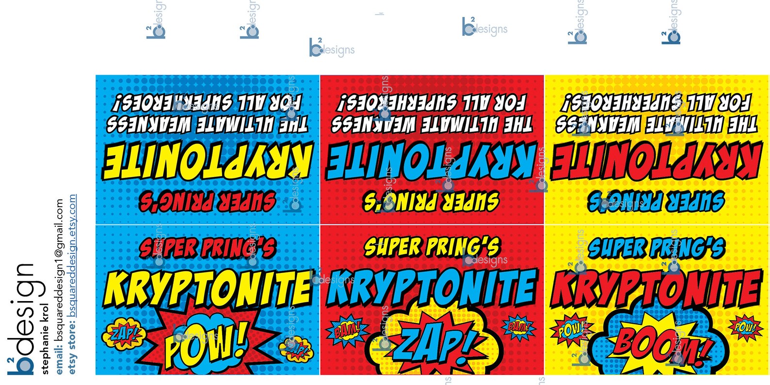 Superhero Kryptonite Candy Labels • Bags and Labels • Printed - Etsy