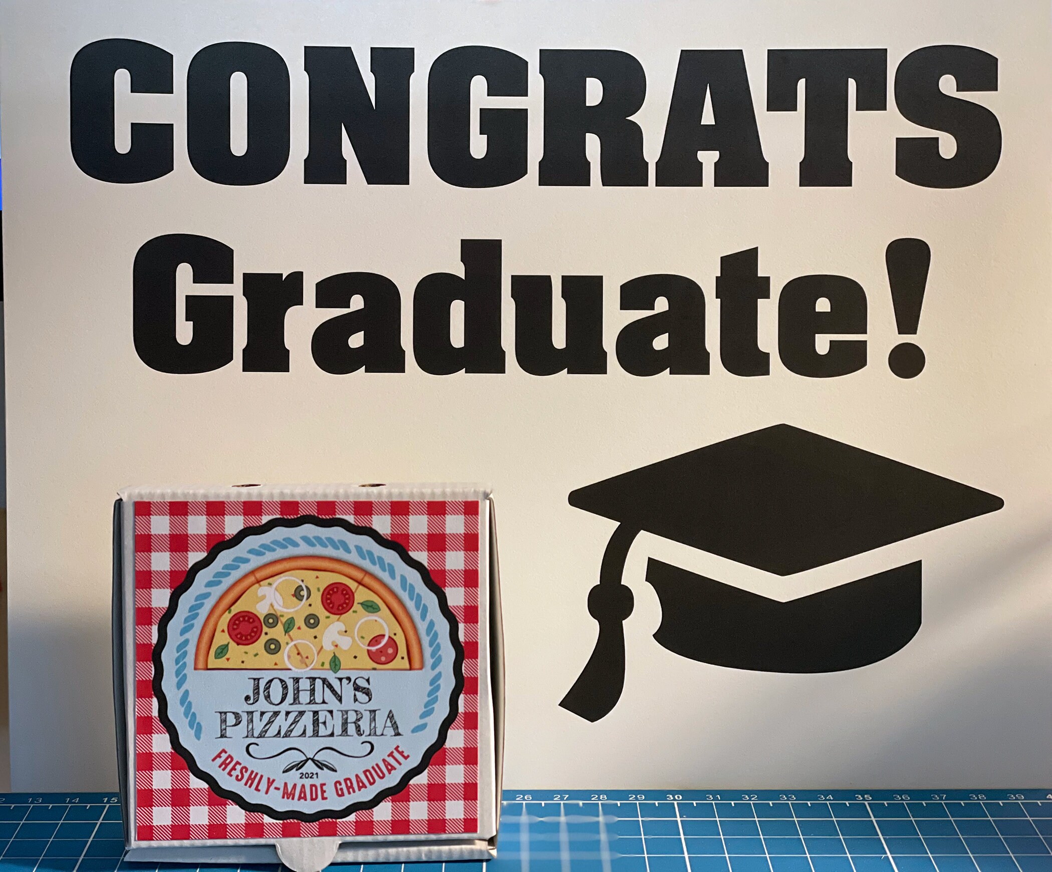 Pizza Box Graduate Gift graduate Gift Pizza Box large Etsy