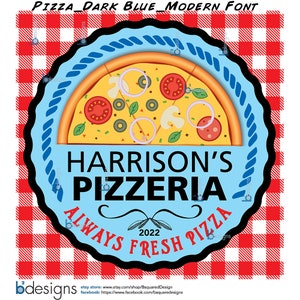 Pizza Box Sticker Only • 8 x 8 or Custom Size • PRINTABLE PDF