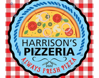 Pizza Box Sticker Only • 8 x 8 or Custom Size • PRINTABLE PDF