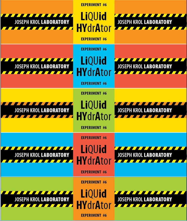 Scientist Waterbottle Labels Printable image 1
