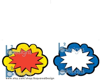 Superhero Food Tents (DB) INSTANT DOWNLOAD