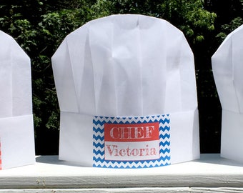 Chef Hat Stickers ONLY • With or Without Name • Printed