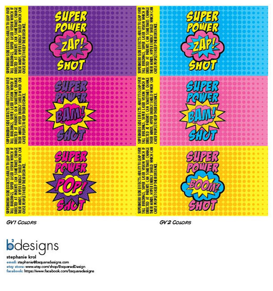 Superhero Jello Shots Labels PC INSTANT DOWNLOAD Etsy