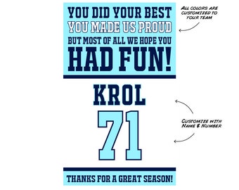 Customizable Sports Gift Bag Labels: End-of-Season, Tournament (Printable PDF)