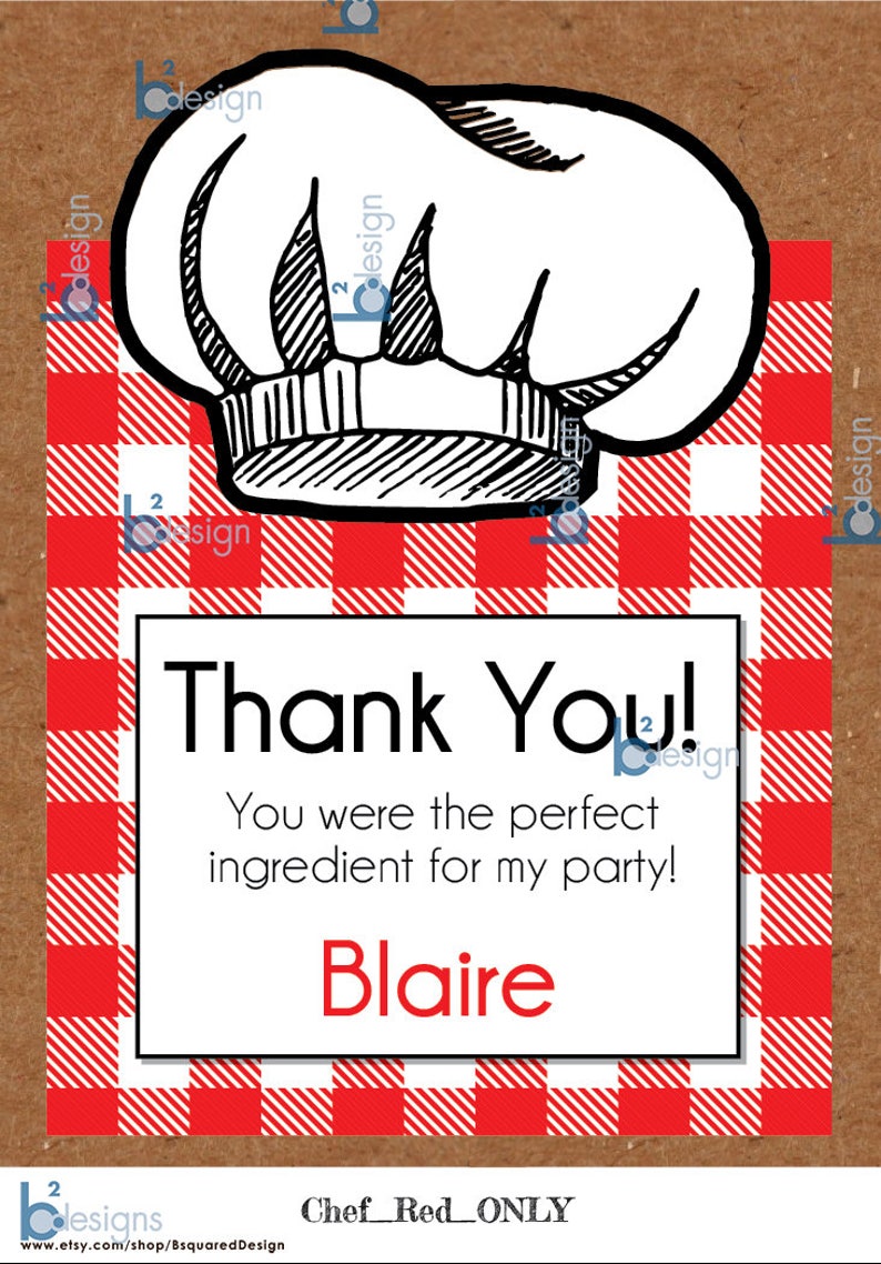 Cooking Gift Bag Label \u2022 Labels ONLY \u2022 6x 8 \u2022 Large \u2022 Printed