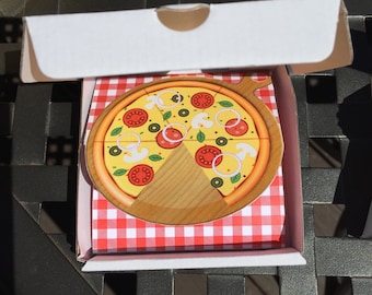Mini Pizza Invite • Stickers, Box, and Invite