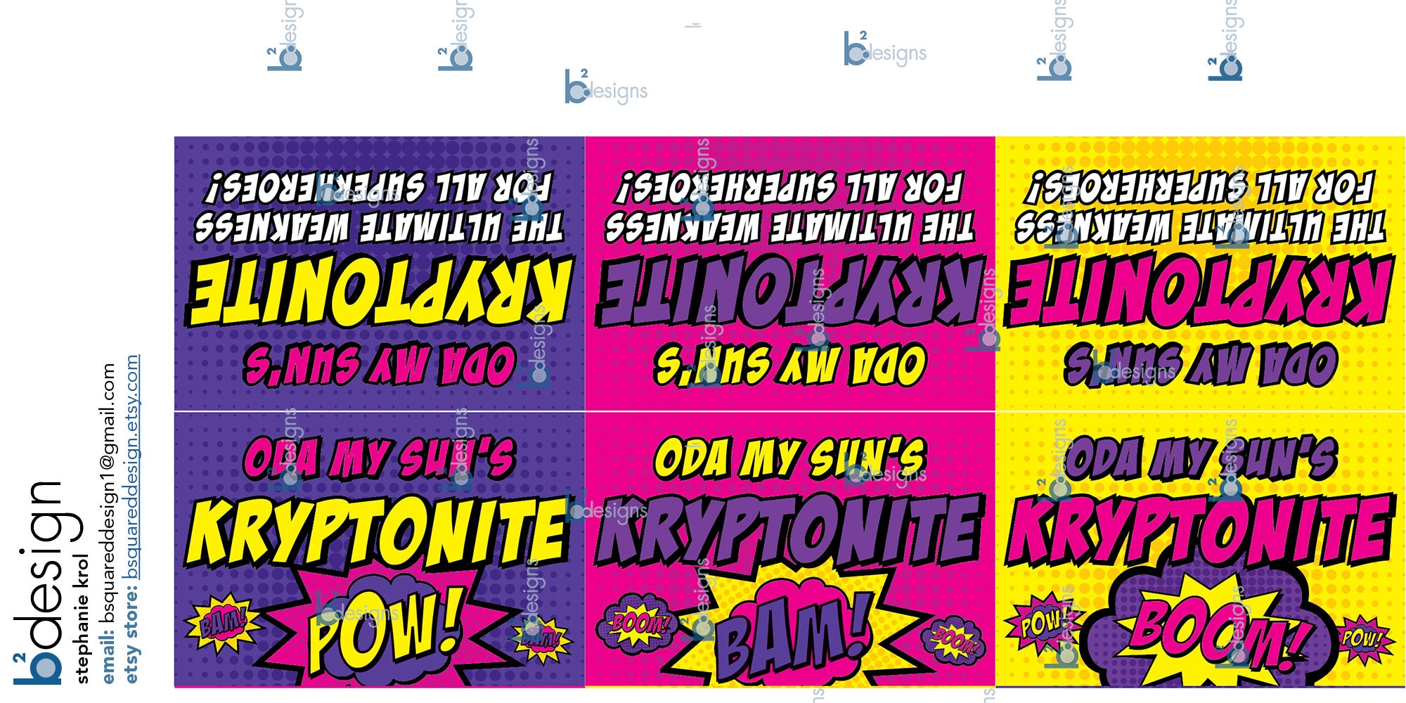 Superhero Kryptonite Candy Labels • Bags and Labels • Printed - Etsy
