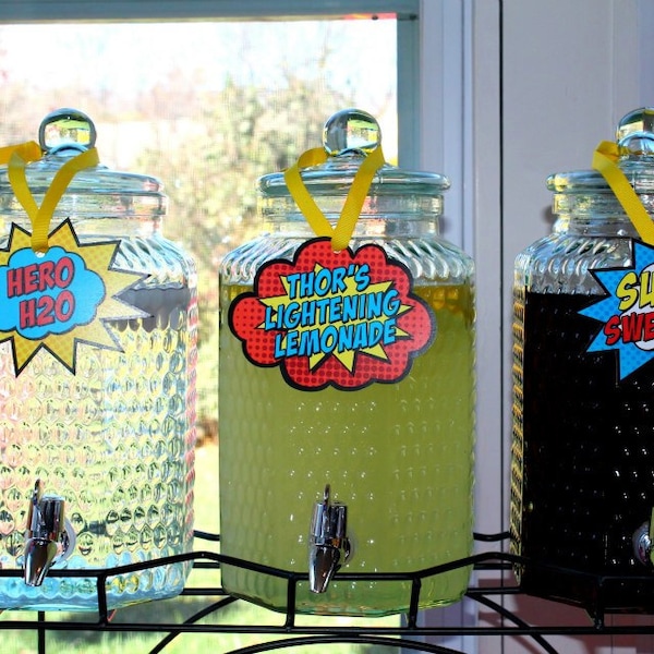 Superhero Food Label - Etsy
