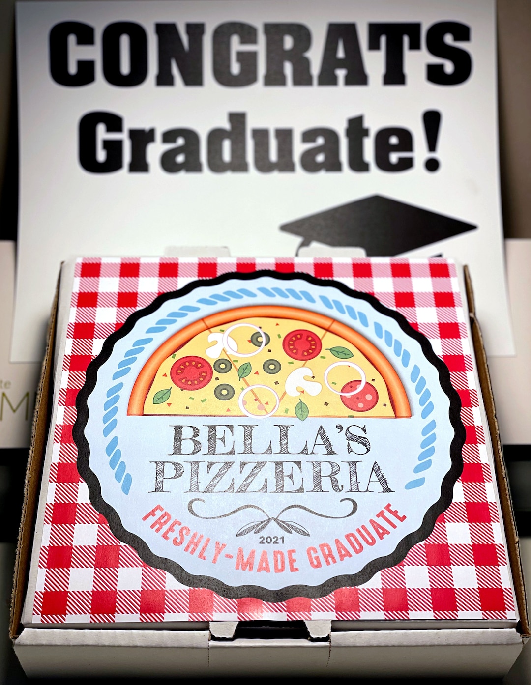 Pizza Box Graduate Gift graduate Gift Pizza Box large and Small Etsy