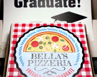 Personalized Pizza Box Gift: Graduation, Birthday Money Holder