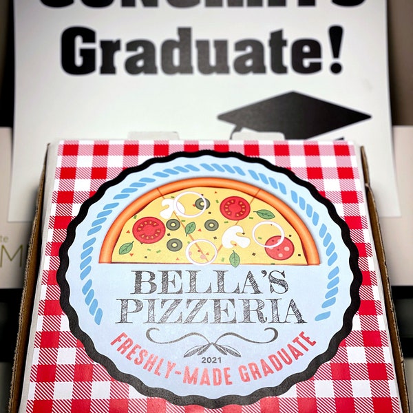 Pizza Box Graduate Gift • Graduate Gift • Pizza Box • Large and Small