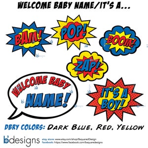 Superhero Baby Shower • Cake Topper • printable