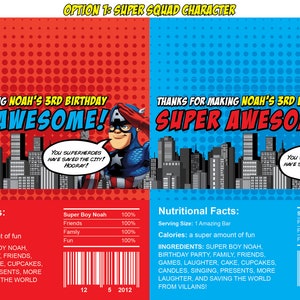 Superhero Candy Bar Wrappers • PRINTED - Etsy