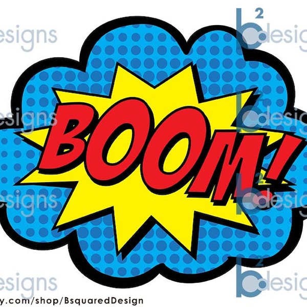 Superhero Signs • Boom, Pow, Zap, Bam, Pop • 8.5 x 11 • PRINTED