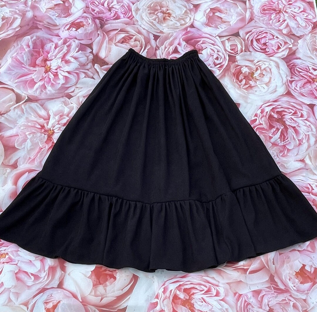 Black Corduroy Cargo Skirt (XS-S) 