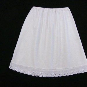 UK Sizes 8-18 White Half Slip Petticoat lengths from 2340 From knee to floor length petticoats. image 1