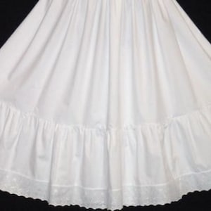 Plus tailles 18-30 vintage Style Blanc Coton jupon Broderie Anglaise garniture Mariée, Demoiselle dhonneur Steampunk Goth Romantique image 2