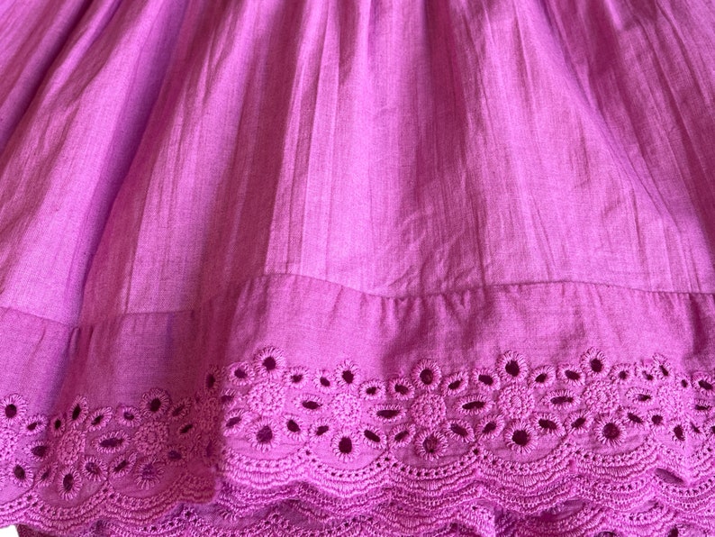 Neue färbbare Vintage Art 100% weiße Baumwolle Petticoat Lochstickerei Größen 6-22 erhältlich Braut, Brautjungfer, Steampunk, Goth, Rockabilly Bild 5