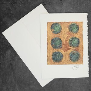 Cartão de felicitações pintado à mão, presente, pequena obra de arte, arte original / Abstrato