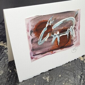 Hand-painted greeting card, gift, small art piece, original art